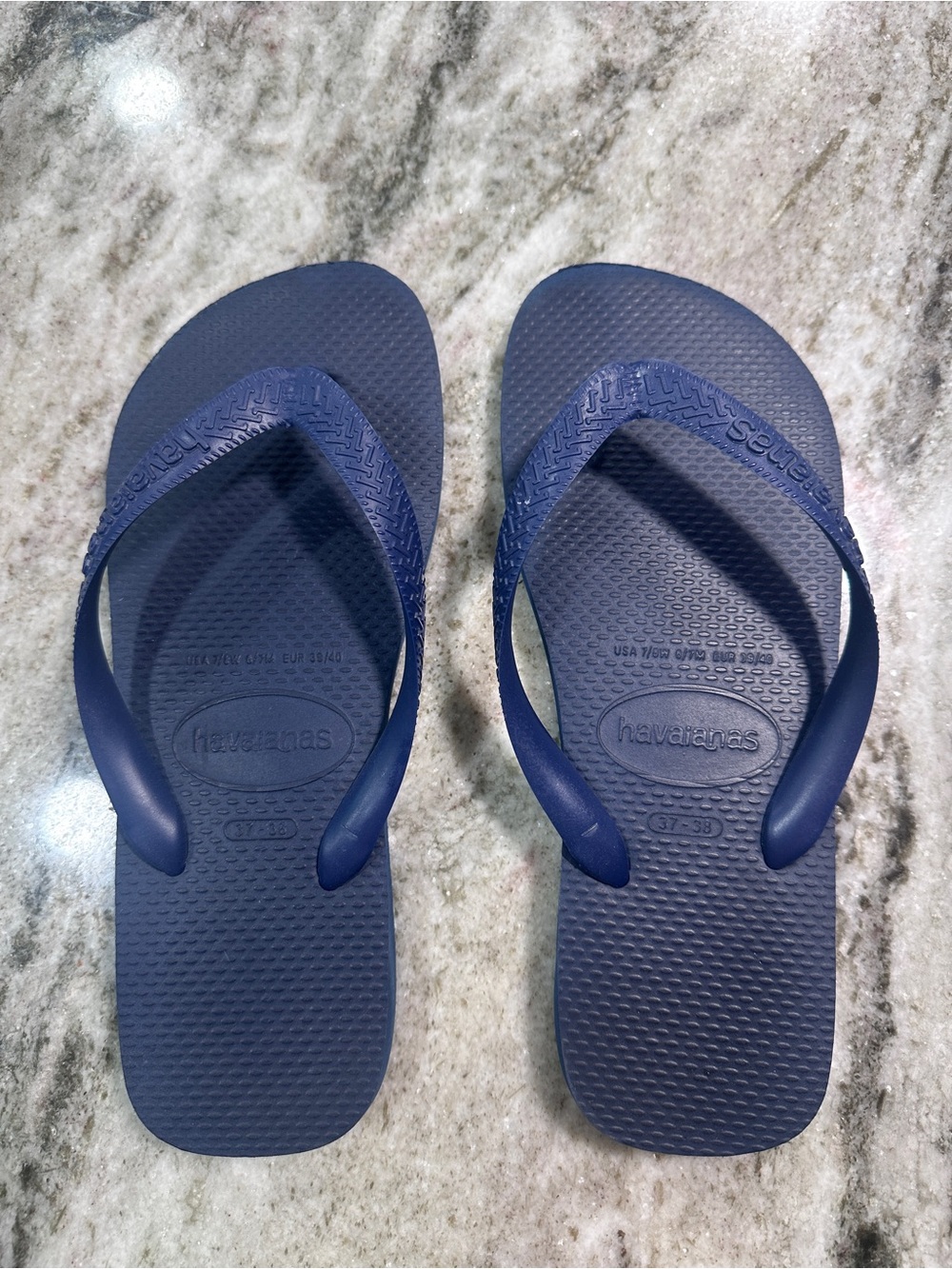 Havaianas Blue Classic Rubber Flip Flops